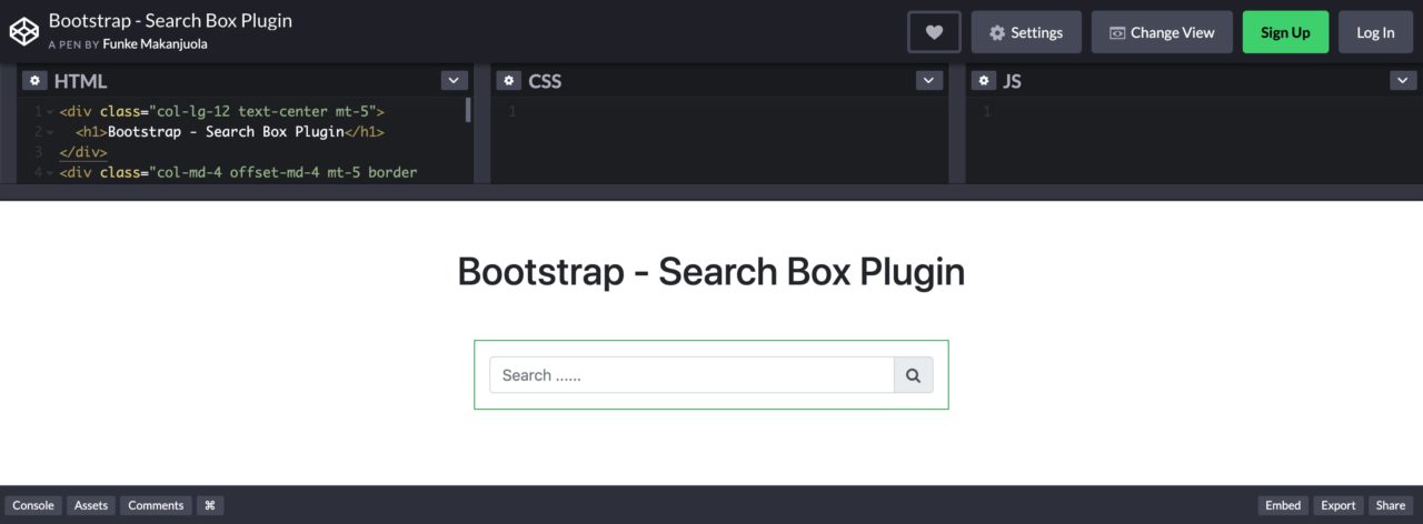 Bootstrap - Search Box Plugin 