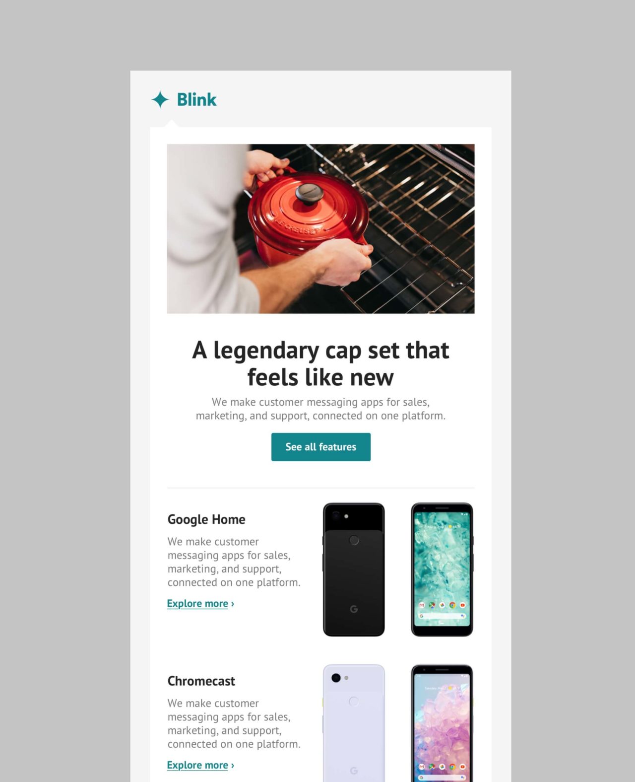 Blink: New E-Commerce Items Email