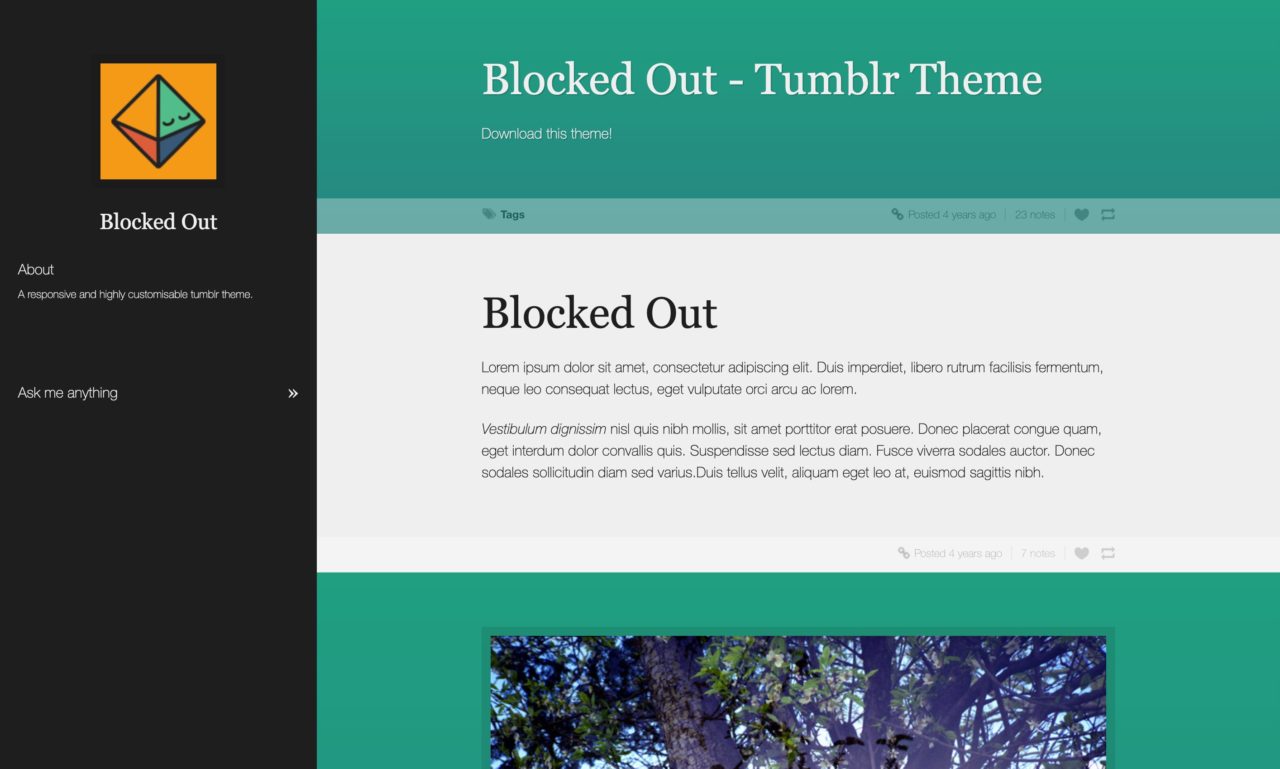 blocked out tumblr theme