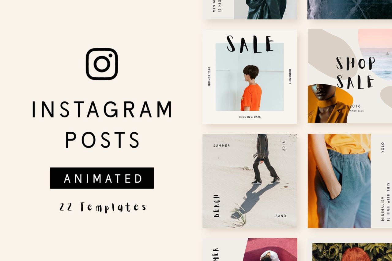 insta animated posts template