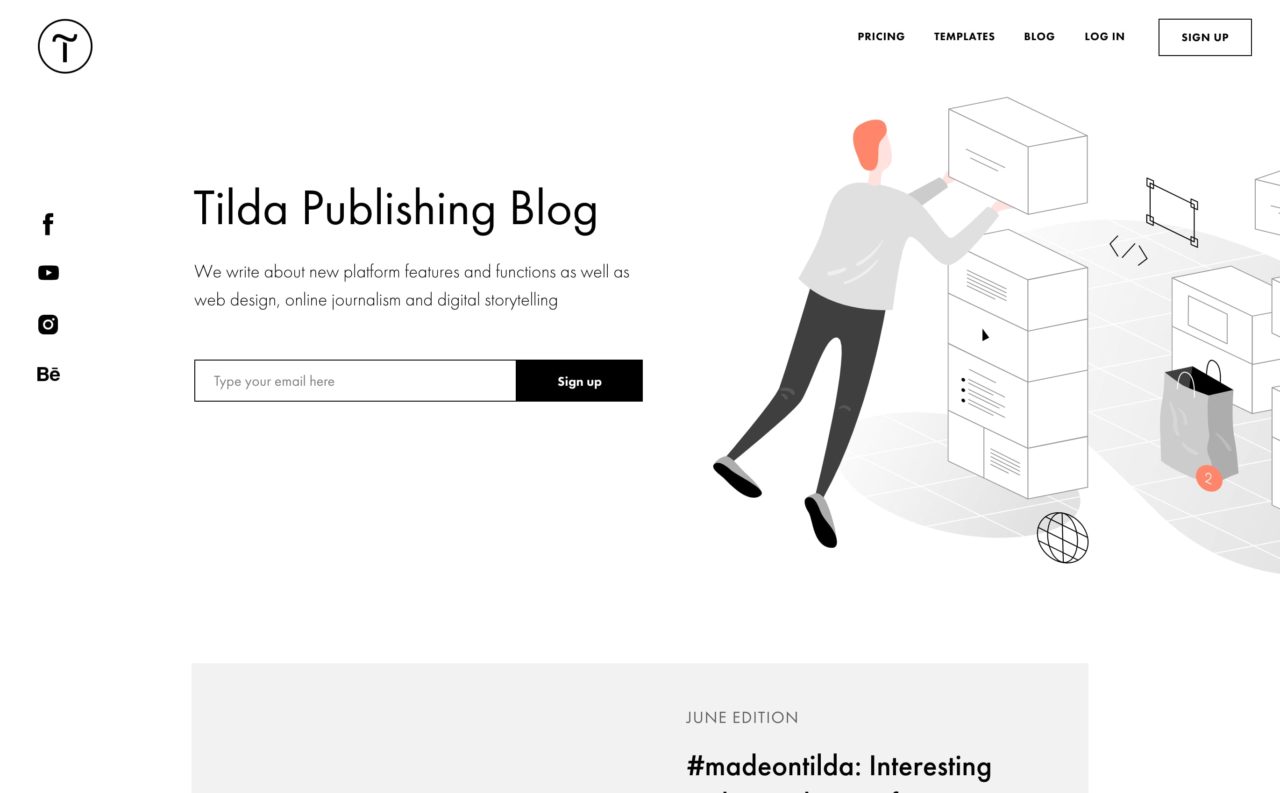 tilda blog design