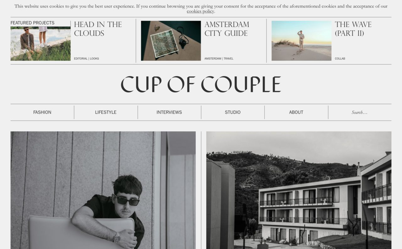 cup of couple blog design